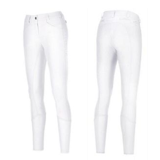 Bryczesy damskie PIKEUR LU GRIP z pełnym silikonowym lejem, Wiosna - Lato 2021 - white