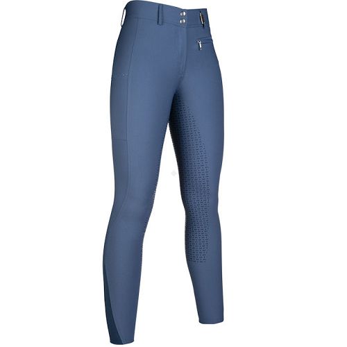 Ladies' breeches HKM Lea silicone seat,  smokey blue / 12975