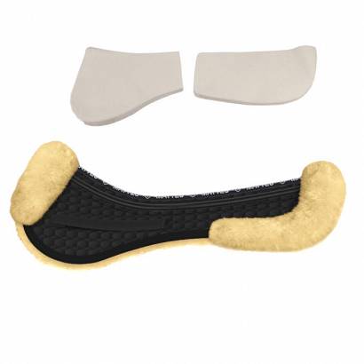 Sheepskin Correction All Purpose Half Pad MATTES with Pommel and Cantle Trim