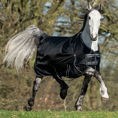 Turnout rug HKM Premium, nylon lining, black/ 144069