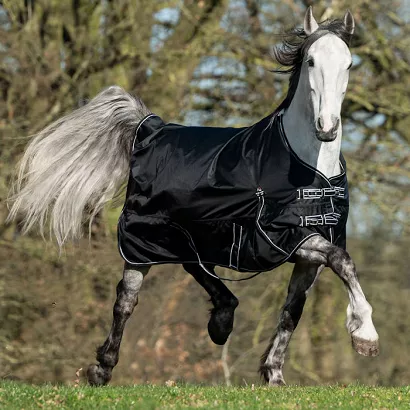 Turnout rug HKM Premium, nylon lining, black/ 144069