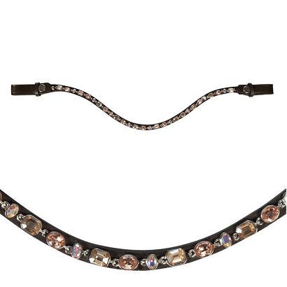 Naczółek do ogłowia HKM Candy, brązowy / 15052