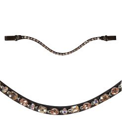 Naczółek do ogłowia HKM Candy, brązowy / 15052