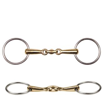 STALLION NY Wędzidło zwykłe pełne z łącznikiem - argentan