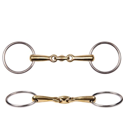 STALLION NY Wędzidło zwykłe pełne z łącznikiem - argentan