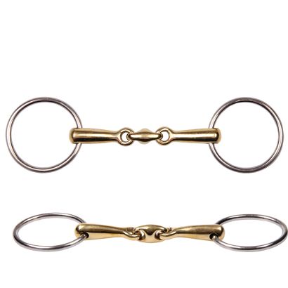 0 Wędzidło zwykłe pełne z łącznikiem STALLION-NY  - argentan / 15158