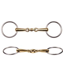 15158 STALLION-NY Solid bit with link - argentan