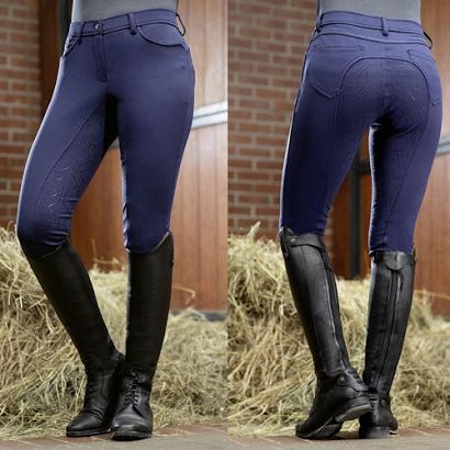 Bryczesy ocieplane młodzieżowe HKM Style softshellowe z pełnym silikonowym lejem / 1010169 Dostępne w Krakowie