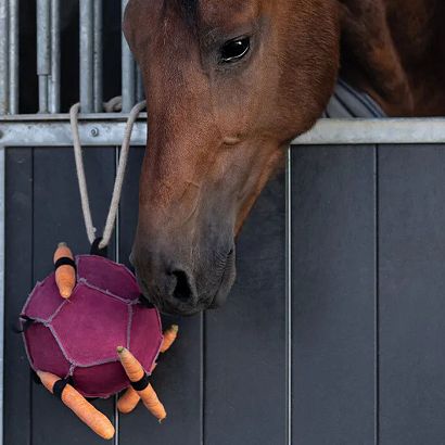 Horse Toy Ball QHP Suede Pink / 5447