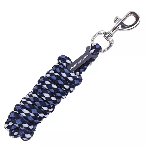 Lead Rope SCHOCKEMÖHLE Catch Style with swivel snap hook, Dark Navy/Inch/Silver - 1320-00023