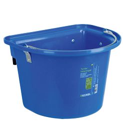 Plastic Feed Manger KERBL with Hanging Bracket and Hooks – Blue 12 l / 3280