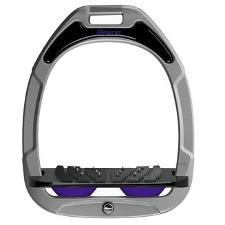 Strzemiona FLEX-ON Green Composite / Inclinet Ultra Grip - czarna skośna wkładka z bieżnikiem z kolcami / kolor ramki Grey - szary / elastomery Purple - fioletowe