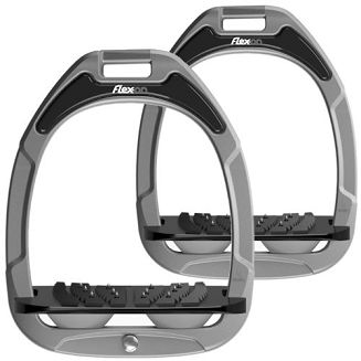 FLEX-ON Strzemiona kompozytowe - inclinet ULTRA GRIP - silver grey - czarna wkładka, szary elastomer