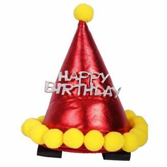 QHP Urodzinowa czapka dla konia / 8454 czerwona