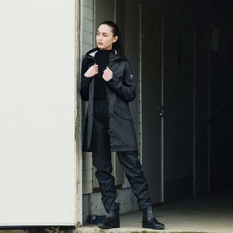 HORZE Płaszcz przeciwdeszczowy BILLIE / 33435 - czarny