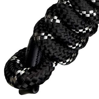 Velvet Lead Rope HORSENJOY with Swivel Snap Hook Black  / 190503 - 2