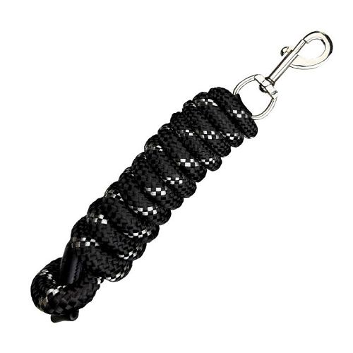 Velvet Lead Rope HORSENJOY with Swivel Snap Hook Black  / 190503
