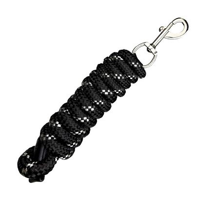 Velvet Lead Rope HORSENJOY with Swivel Snap Hook Black  / 190503