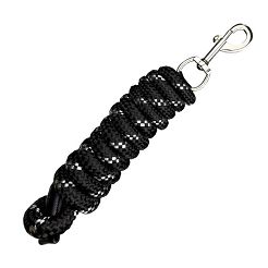 Velvet Lead Rope HORSENJOY with Swivel Snap Hook Black  / 190503