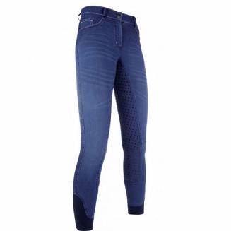 HKM Bryczesy damskie SUMMER Denim Easy Jeans z pełnym silikonowym lejem  / 1105