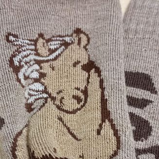 Podkolanówki jeździeckie  z wełną merynosa - Brown / SJWZ 25 - 2