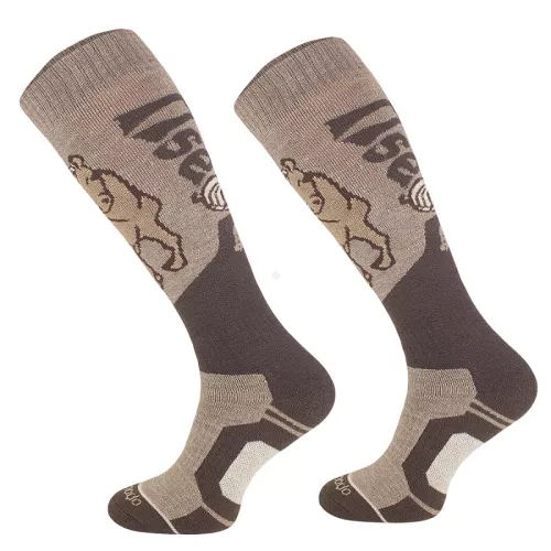 Winter Riding Socks with Merino Wool - Brown / SJWZ 25