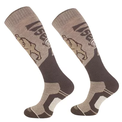 Winter Riding Socks with Merino Wool - Brown / SJWZ 25