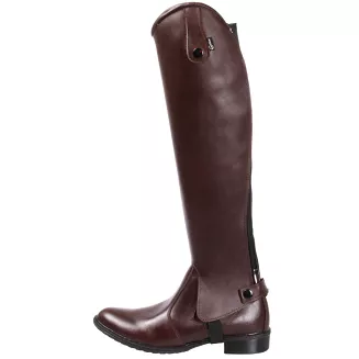 CAVALLINO Sztyblety skórzane damskie - krótkie wsuwane buty do jazdy konnej  (rozmiary od 32 do 42) / 0415701  kolor brązowy