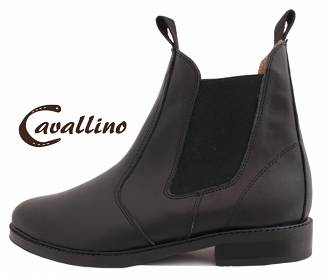 CAVALLINO Sztyblety skórzane damskie - krótkie wsuwane buty do jazdy konnej  (rozmiary od 32 do 42) / 0415701  