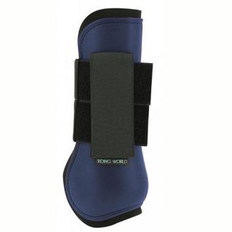 RIDING WORLD Ochraniacze zapinane na rzep - przód - granat