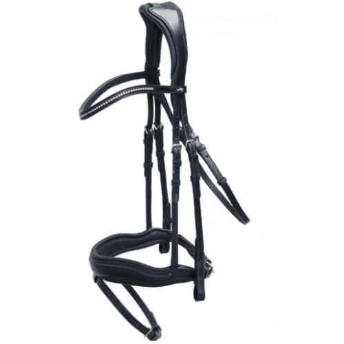 SCHOCKEMÖHLE Ogłowie anatomiczne CONCORD z nachrapnikiem szwedzkim - czarne