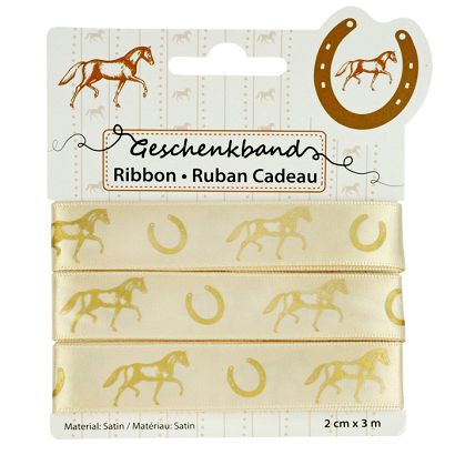 HAPPY ROSS Ribbon "Horse", gold / 40584