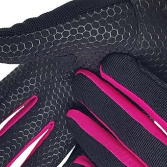 Children's riding gloves BIANKA black and pink - 2