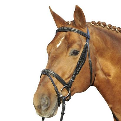 Ogłowie skórzane HKM JANA, z nachrapnikiem kombinowanym / 1089