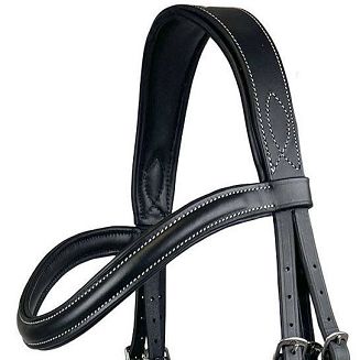 Anatomical leather Bridle HORESNJOY black - 2