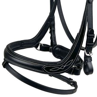 Anatomical leather Bridle HORESNJOY black - 3