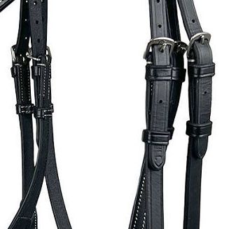 Anatomical leather Bridle HORESNJOY black - 4