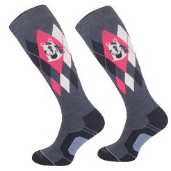 Podkolanówki jeździeckie  z wełną merynosa - Caro Jeans / SJWZ 24