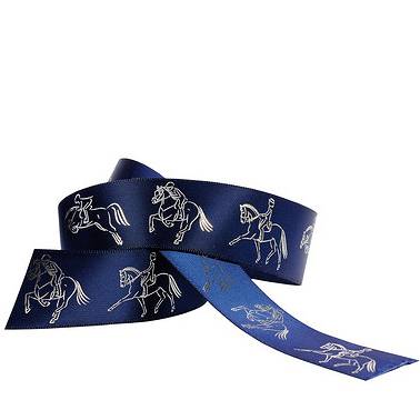 HAPPY ROSS Ribbon, blue and silver, Pack of 3 / 40278