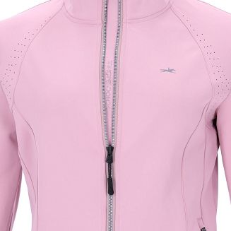 Perforacje pod pachami (wzdłuż karczku) – lepsza wentylacja. Ozdobny element przy zamku podkreśla ekskluzywny charakter.