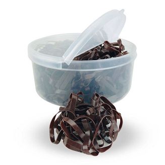  Gumki silikonowe do grzywy, pudełko  500sztuk / 2436 Kolor brązowy.