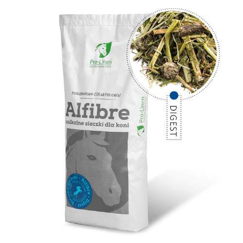 Sieczka dla koni PRO-LINEN Alfibre Digest™ – objętych ryzykiem choroby wrzodowej - 15 kg