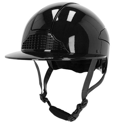 Riding Helmet QHP Seattle Polo Visor, EN 1384:2023, Black / 8966