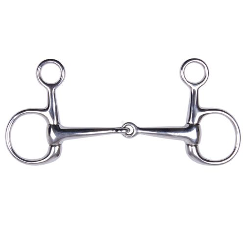 STALLION-L Wędzidło BAUCHERA oliwkowe pełne, stal nierdzewna / 15239 