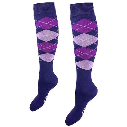 Riding Socks -Y Diamond Navy-purple-pink / 3003