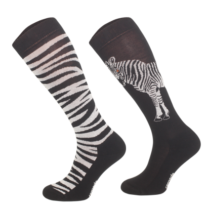 Horse Knee High Socks Zebra / SJBW 54