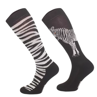 Horse Knee High Socks Zebra / SJBW 54