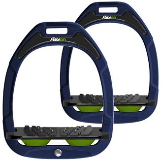 FLEX-ON Strzemiona kompozytowe - inclinet ULTRA GRIP - blue navy granatowa ramka - czarna wkładka - zielony elastomer