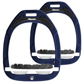 FLEX-ON Strzemiona kompozytowe - inclinet ULTRA GRIP - blue navy granatowa ramka - biała wkładka - biały elastomer