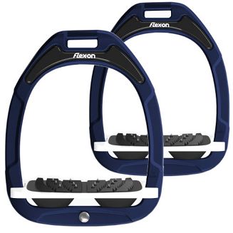 FLEX-ON Strzemiona kompozytowe - inclinet ULTRA GRIP - blue navy granatowa ramka - biała wkładka - czarny elastomer